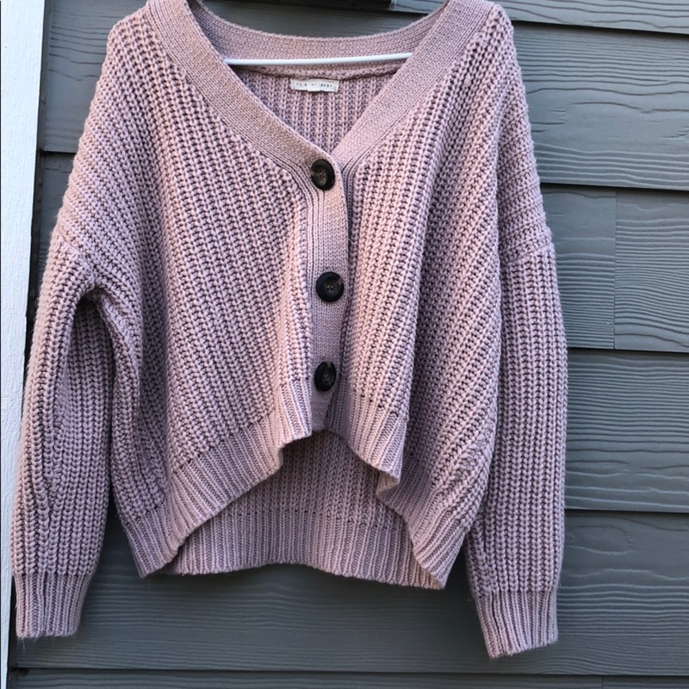 L.A Hearts Pastel Pink Sweater Cardigan